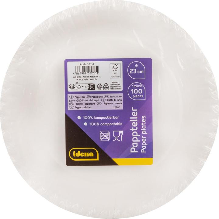 Actual product image Idena Party plate D23cm white 100s FSC mix (100x)