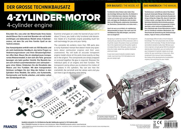 Produktbild Franzis 4-Zylinder-Motor