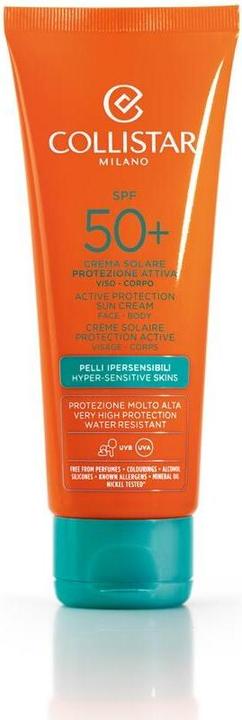 Actual product image Collistar CS Sun - Active Protection Sun Cream face & body SPF50+ (Suntan cream, SPF 50, 100 ml)