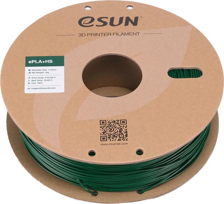 Produktbild eSUN EPLA+HS 1,75mm PINE GREEN 1kg (PLA+, 1.75 mm, 1000 g, Grün)