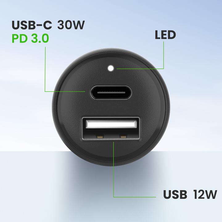 Actual product image Belkin 42w - 30w USB-C 12w USB-A Car Charger