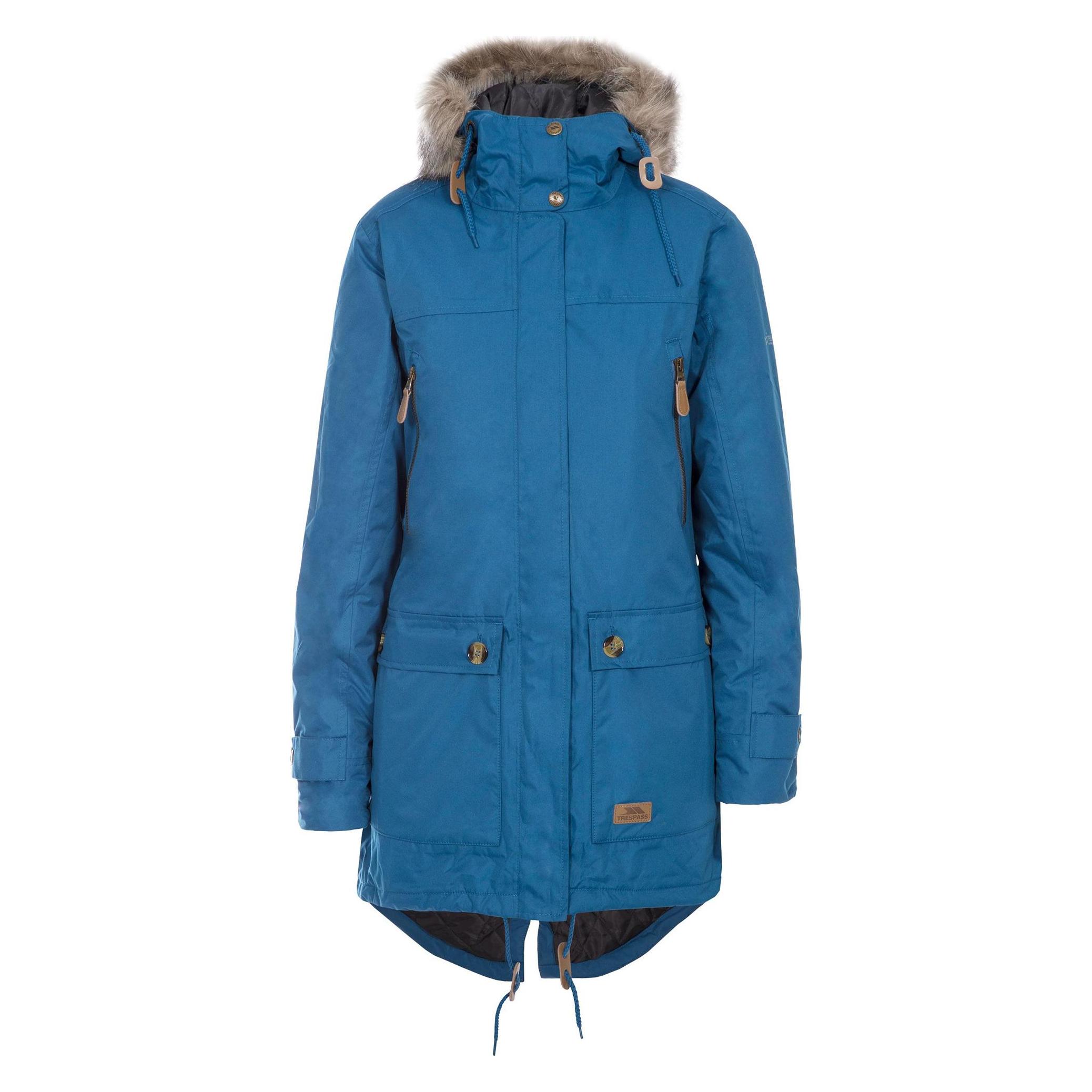 Trespass, Damen, Outdoorjacken, Clea Parka Wasserfest (L), Blau, L