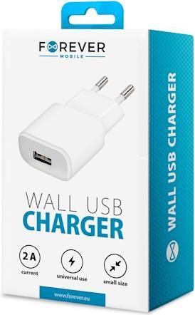 Actual product image Forever TC-01 charger 1x USB 2A white (10 W, 1 portion)