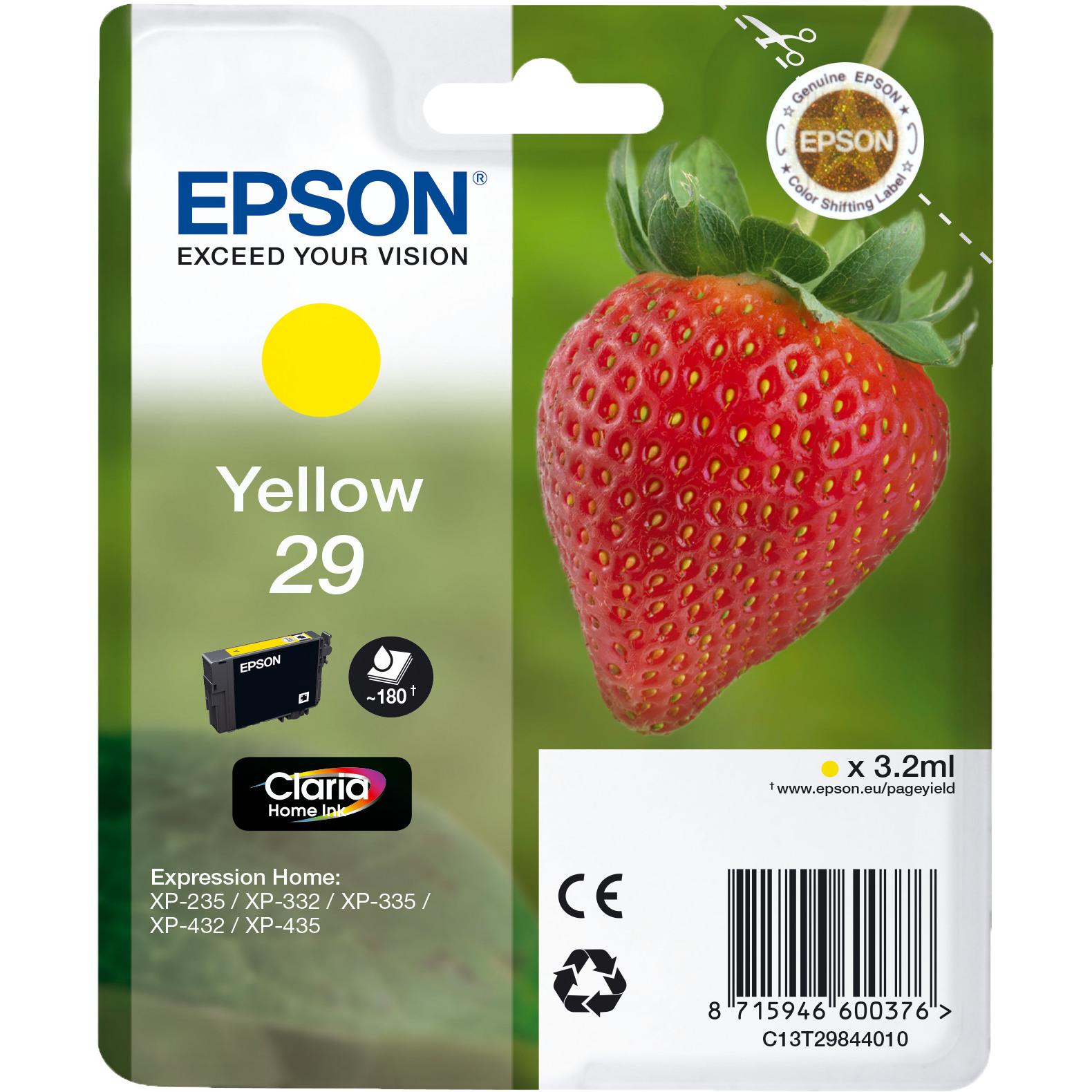 Epson, Druckerpatrone, 29 Claria Home (Y)