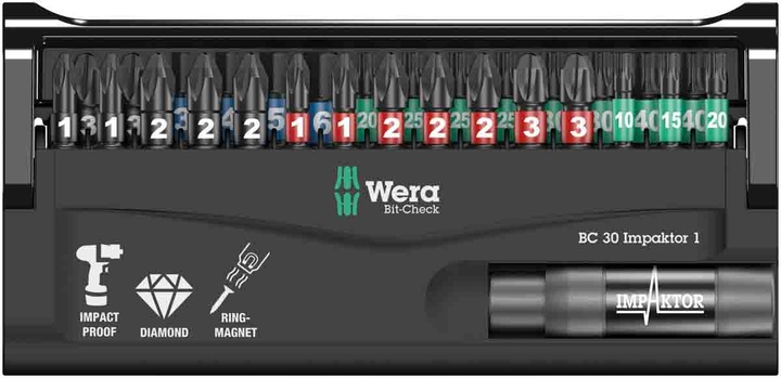 Produktbild Wera Bit-Check 30 Impaktor 1 (1/4", 35 mm, 3/4", 5/16")