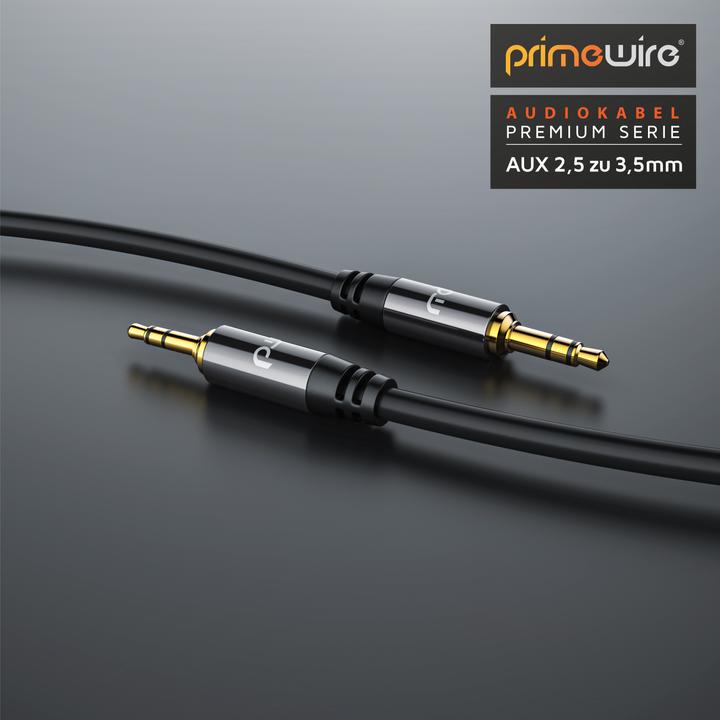Actual product image Primewire 2,5mm - 3,5mm (3 m, Entry level, 3.5mm jack (AUX))