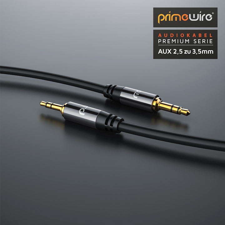 Actual product image Primewire 2.5mm Jack to 3.5mm Jack Audio Cable, AUX, HiFi Audio Adapter Jack Cable / Connector Cable (1.50 m, 3.5mm jack (AUX))
