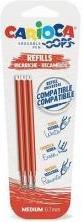 Actual product image Carioca 43041/03 pen refill Red Medium 3 piece(s) (Red, 0.70 mm, 3 pcs.)