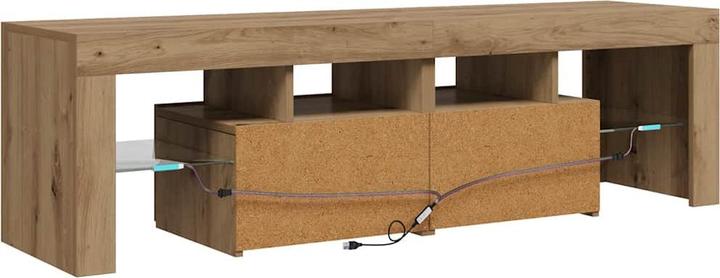 Produktbild VidaXL TV Schrank Lowboard Fernsehschrank Fernsehtisch mit LED Artisan-Eiche