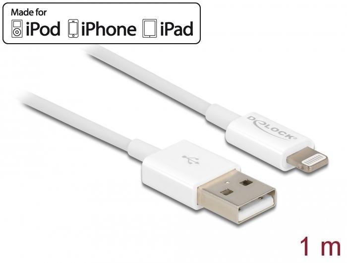 Produktbild Delock USB — Lightning (1 m, USB 2.0)