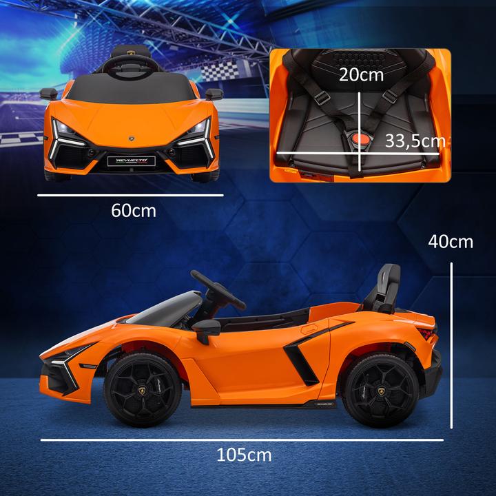 Actual product image Aiyaplay Kinder Elektroauto Kunststoff, Stahl Orange (12 V)