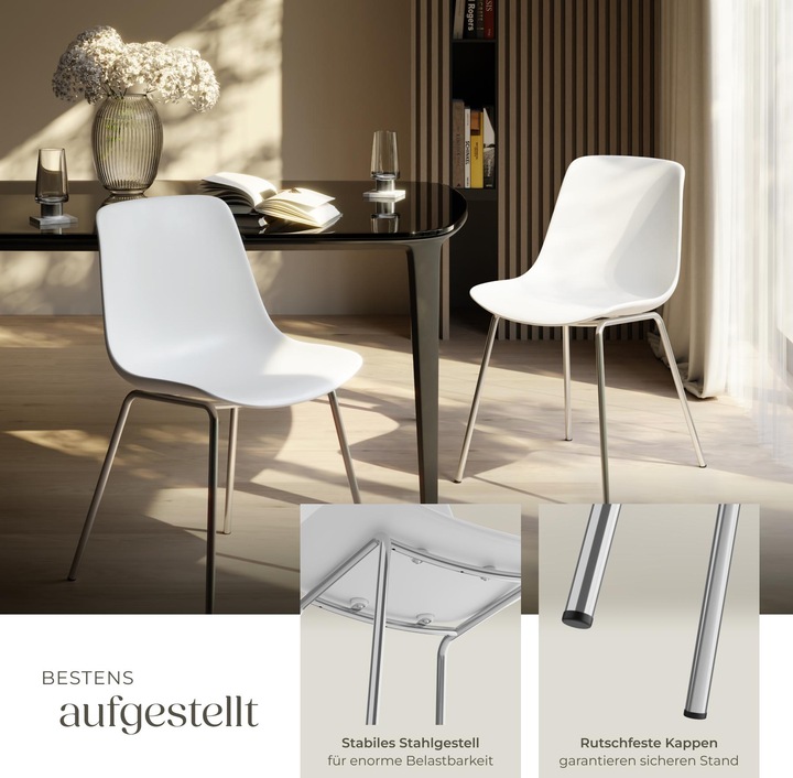 Actual product image tectake Mave plastic chairs