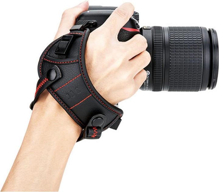 Actual product image JJC HS PRO1M Hand Grip Strap (incl Quick Release Plate) Red (Wrist strap)