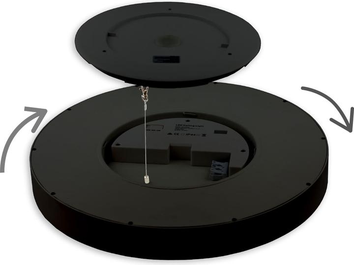 Productafbeelding Isoled LED hanglamp DN600 zwart, UGR<19 2H, 40W-50W, ColorSwitch 2700-3000-4000K, dimbaar