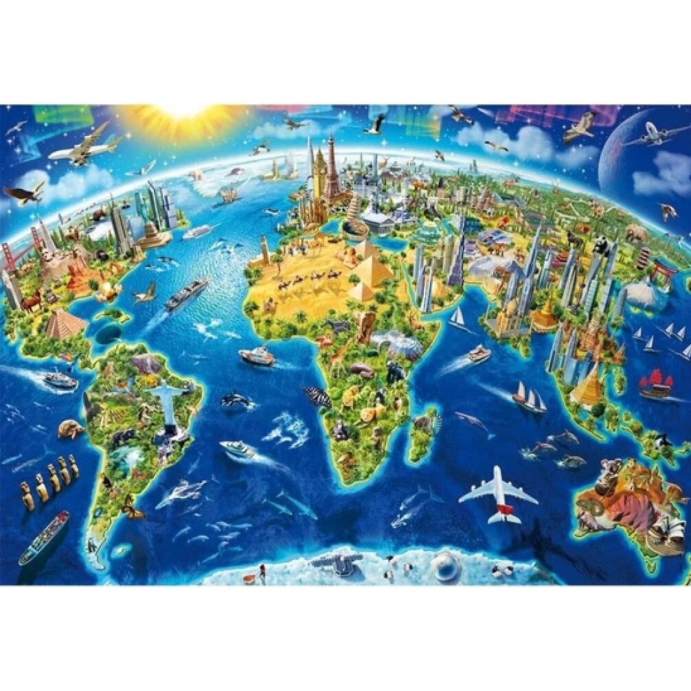 Thumbnail - Educa World Landmarks Globe (2000 Teile)