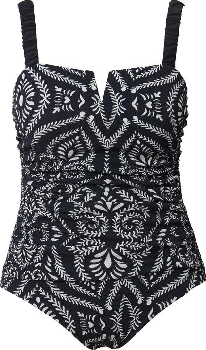 Produktbild Ulla Popken Badeanzug, Paisley, Raffung, Softcups (48)