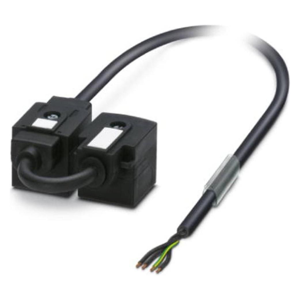 Phoenix Contact dubbele ventielconnector met aansluitkabel SAC-10,0/0,2-116/2XA-1L-Z Inhoud: 1 st., Kabels + Stekkers, Zwart