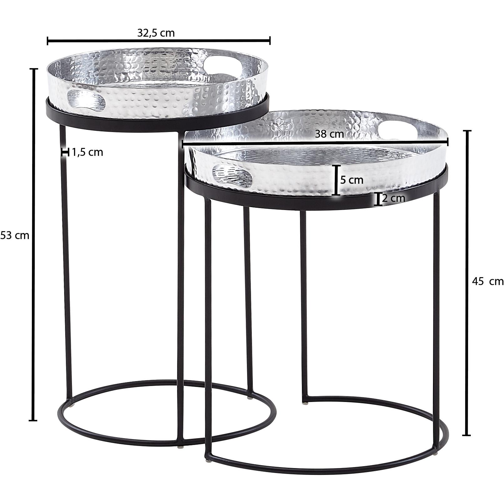 Thumbnail - Wohnling, Couchtisch + Beistelltisch, Ethan (38 x 38 x 45 cm)