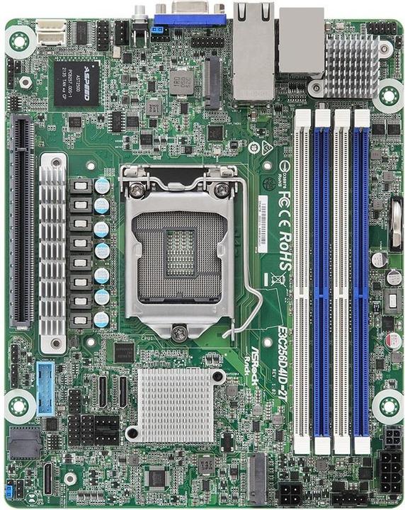 Image du produit AsRock Carte mère E3C256D4ID-2T mini-ITX Socket 1200 Single (LGA 1200, Intel C256, Deep Mini-ITX)