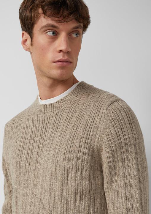 Produktbild S.Oliver Strickpullover Melierter Strickpullover mit Rippstruktur (L)