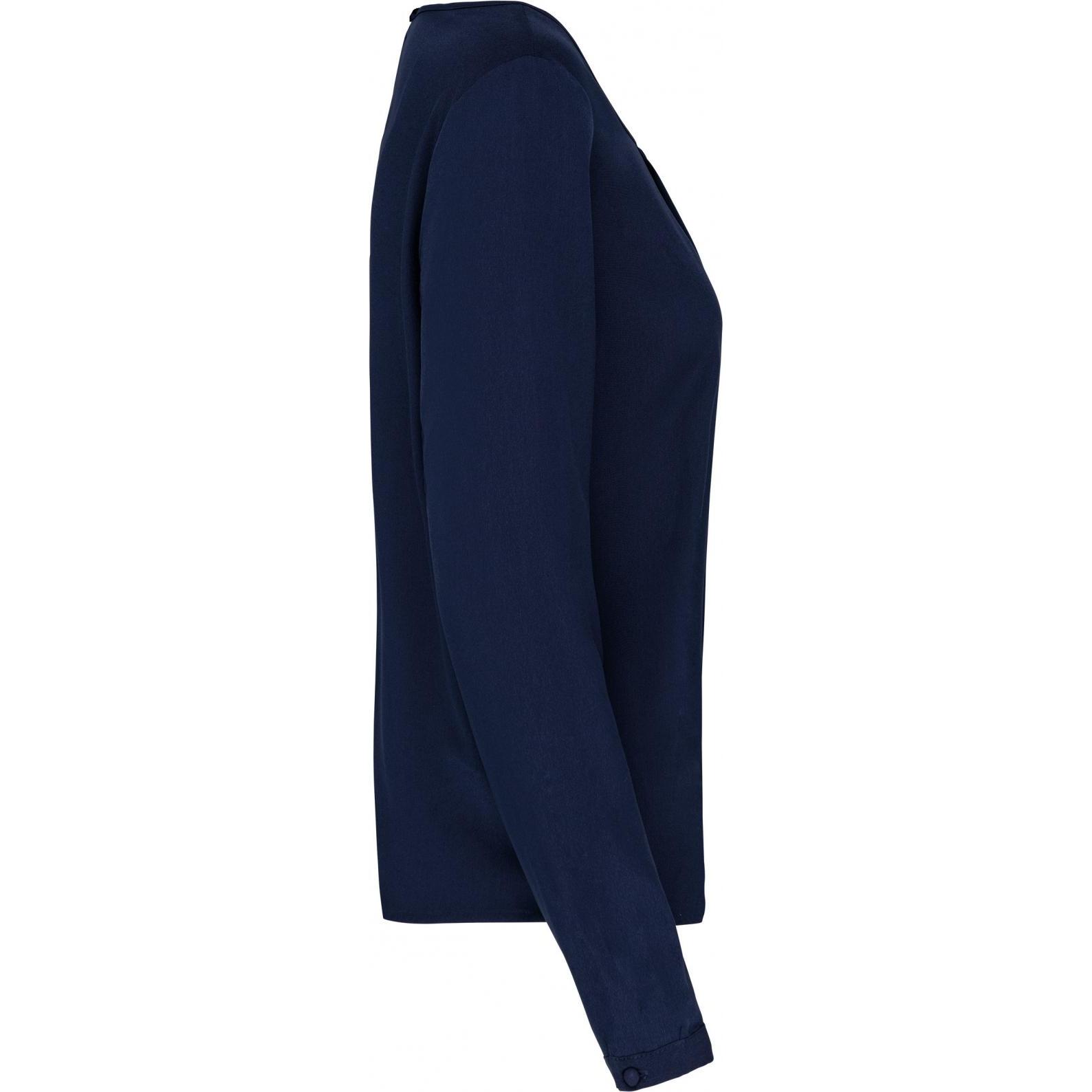 Thumbnail - Kariban, Damen, Bluse, Bluse, langarm, aus Krepp, Damen, Blau, (34)