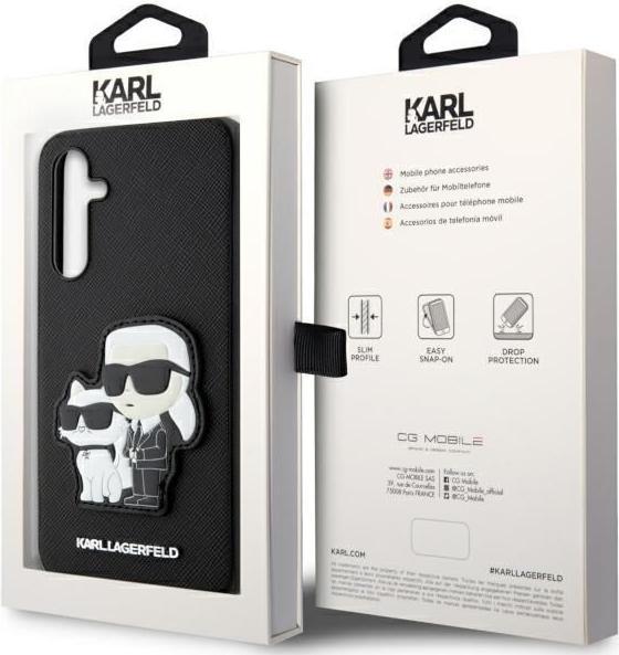 Image du produit Karl Lagerfeld KLHCA34SANKCPK A34 5G A346 hardcase czarny/black Saffiano Karl & Choupette (Samsung Galaxy A34 5G)