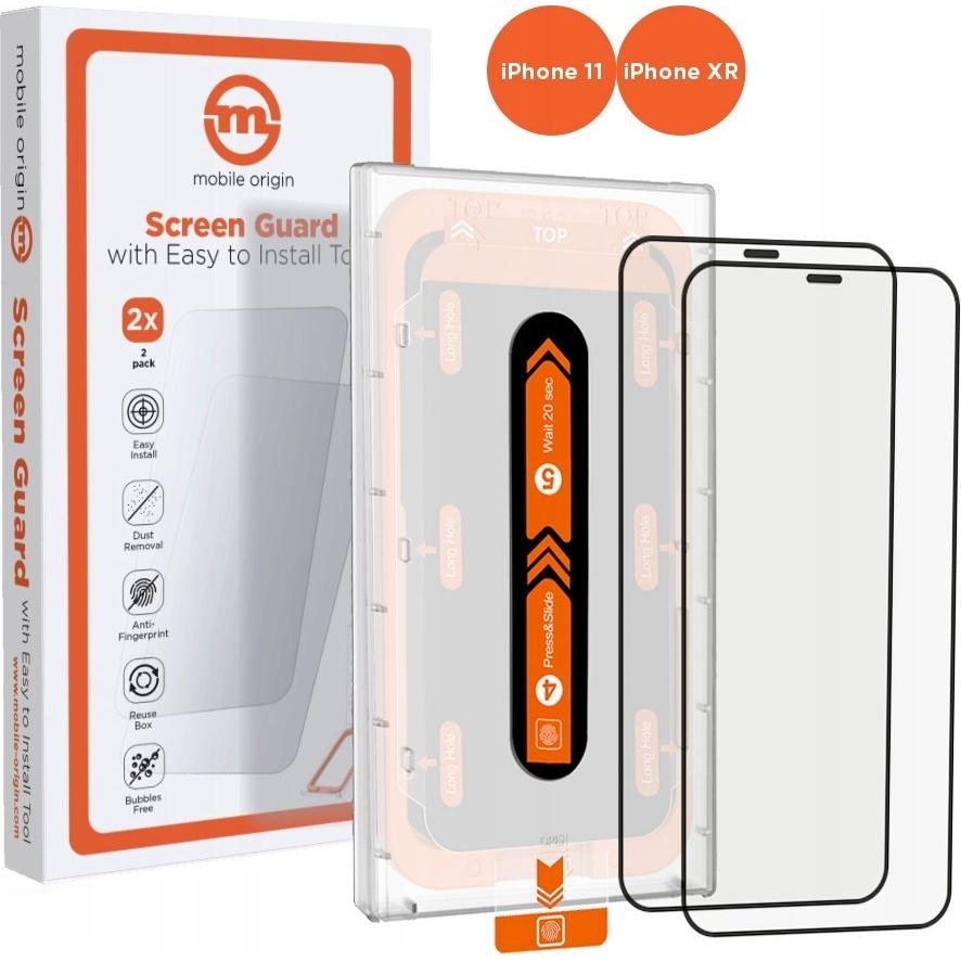 Mobile Origin Easy applicator 2 pack (2 Stück, Apple iPhone 11), Smartphone Schutzfolie, Transparent