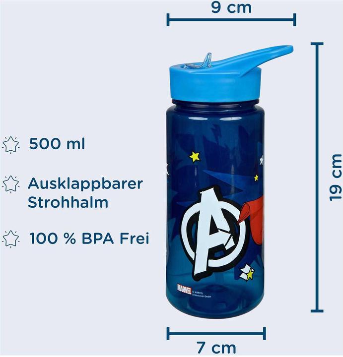 Image du produit Scooli Gourde Avengers Marvel 500 ml, Bleu foncé, Matériau (0.50 l)