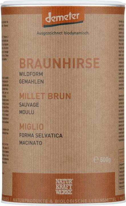 Valeurs nutritives et ingrédients NaturKraftWerke Millet brun sol sauvage Demeter (500 g)