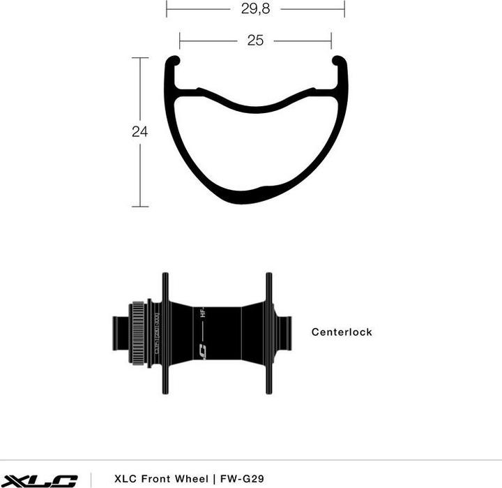Actual product image XLC FW-G29 (Front wheel, 29")