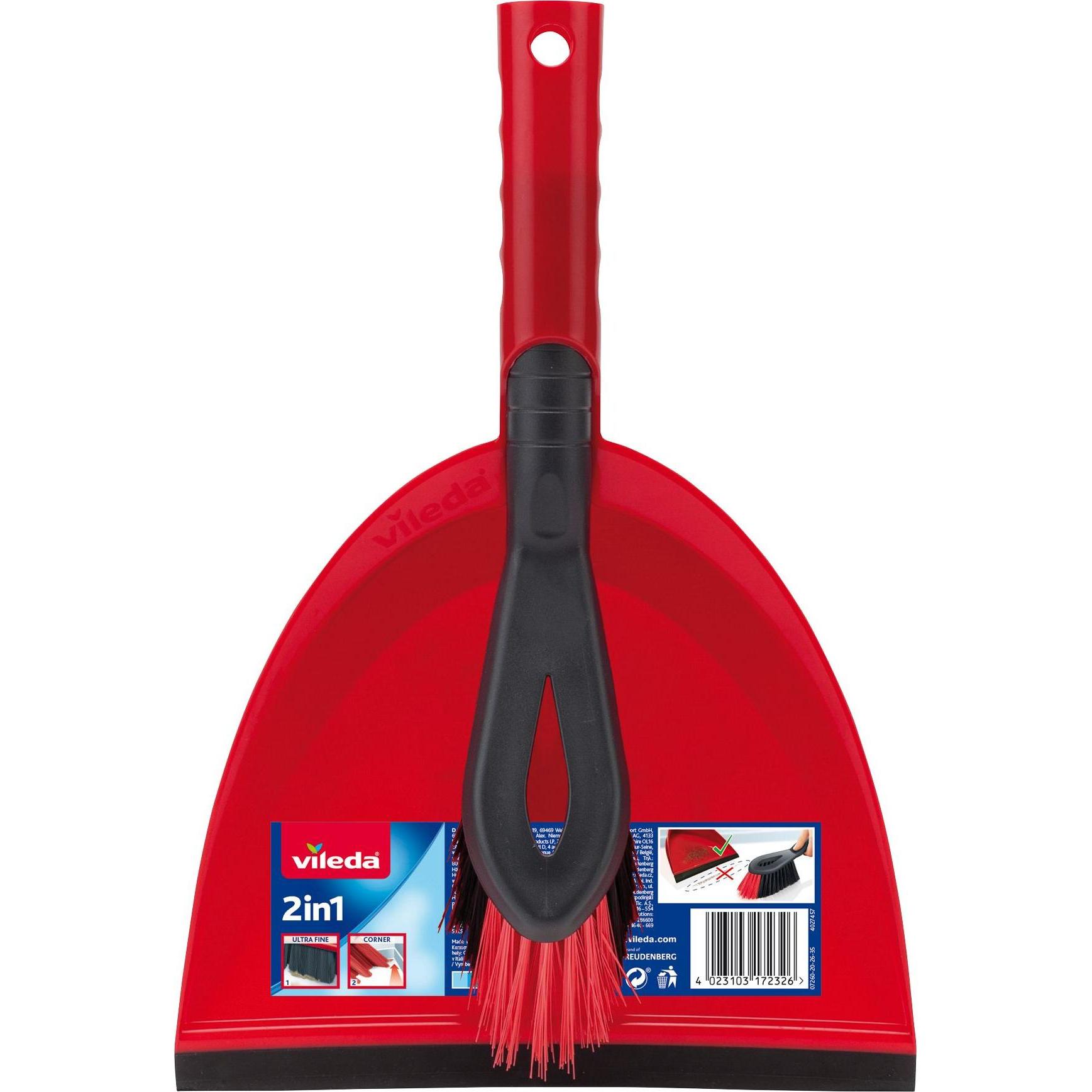Vileda Kehrset 2in1, Reinigungsutensil, Rot
