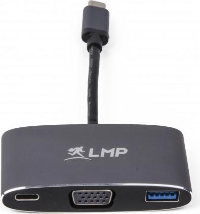 Produktbild LMP USB-C 3.1 zu VGA&USB3.0 Adapter (USB 3.0, USB Typ-C, VGA, 20 cm)