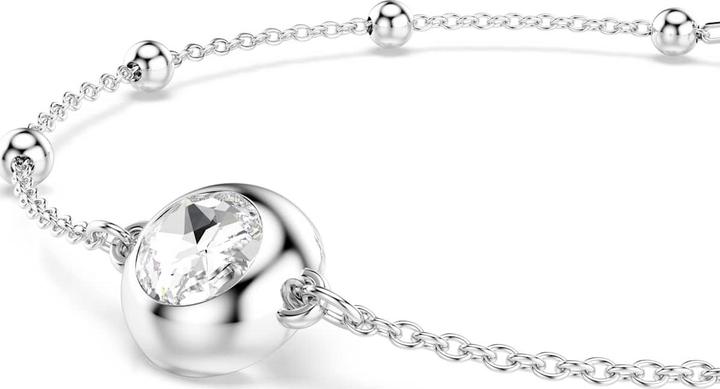 Actual product image Swarovski Una Angelic Armband Rundschliff Weiss Rhodiniert (24 cm, Swarovski Metal)