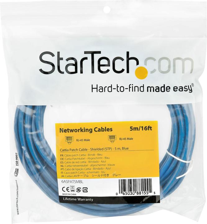 Image du produit StarTech -câble Ethernet (S/UTP, CAT6a, 5 m)
