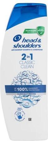 Actual product image Head & Shoulders Classic Clean Anti-Dandruff Shampoo & Conditioner - 2-in-1 Dandruff Shampoo and Conditioner (400 ml)