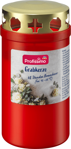 Immagine prodotto dm Profissimo Cero funebre con coperchio rosso (1 pz.)