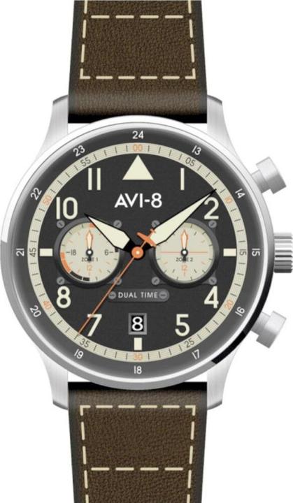 Produktbild AVI-8 av-4088-01 Carey Dual Time 44mm 5ATM (Analoguhr, 44 mm)