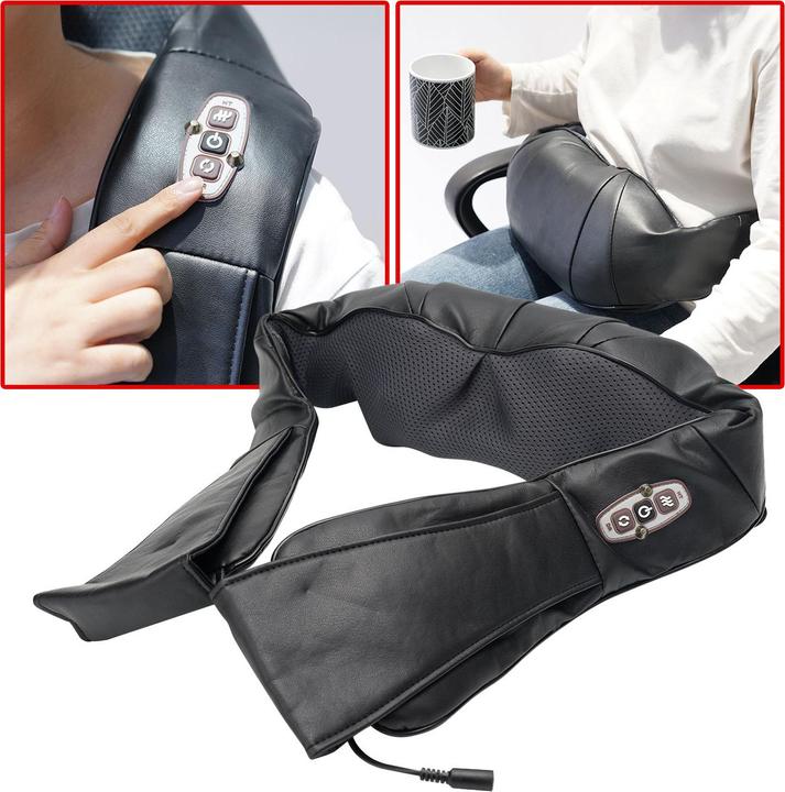 Immagine prodotto Casativo Massaggiatore shiatsu per collo, spalle e molto altro con 4 teste di massaggio e calore profondo IR