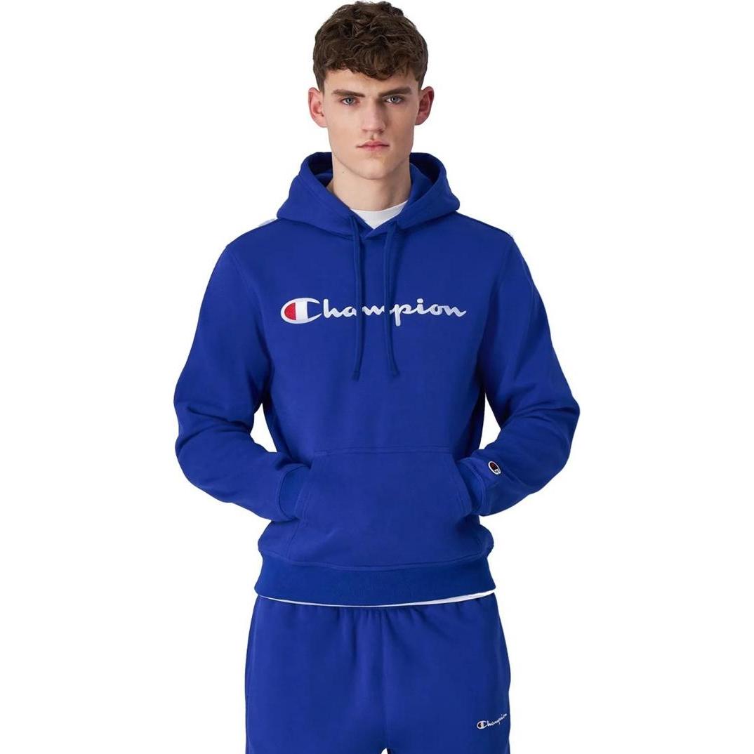 Champion, Herren, Pullover, Bluza męska Hooded niebieska 220253 BS008 S, Blau, (S)