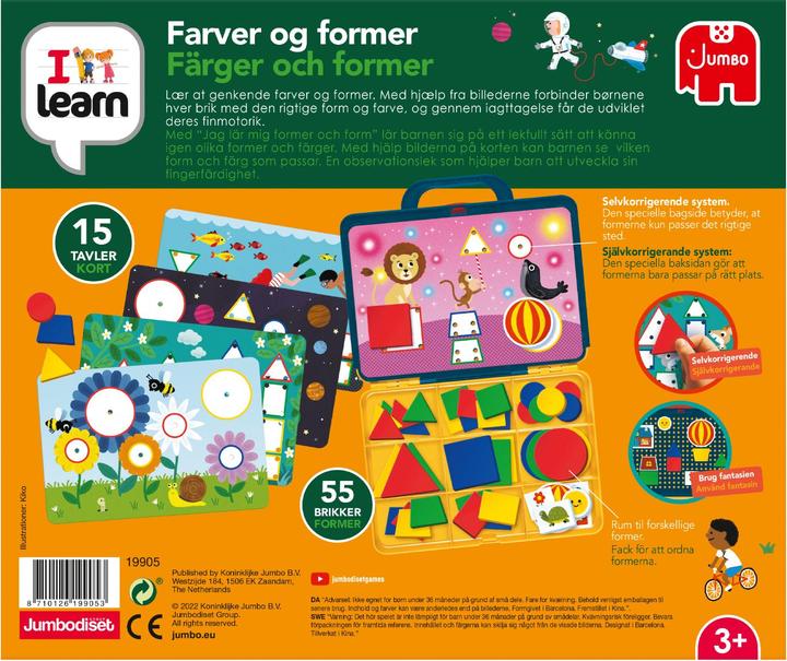 Image du produit Jumbo - I Learn - Colors & Shapes (DK & SE) (19905) (Danois, Suédois)