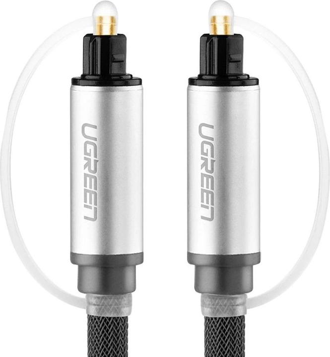 Productafbeelding Ugreen AV108 Toslink audio optische kabel, gevlochten aluminium, 1m (grijs) (1 m, TOSLINK)