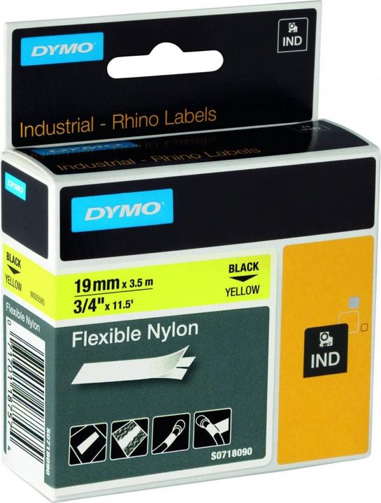 Produktbild Dymo Schriftband (18491) Black Yellow (S0718090) (1.90 cm, Mehrfarbig)