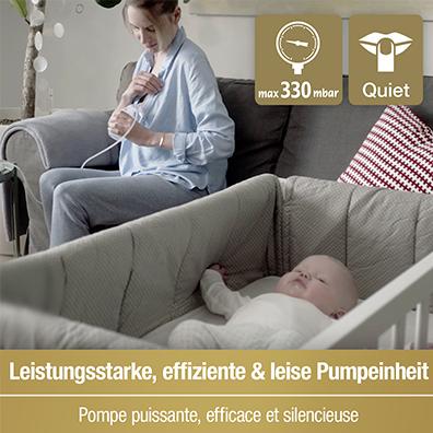 Produktbild NUK Nature Sense elektrische Doppelmilchpumpe mit Akku und LCD-Display