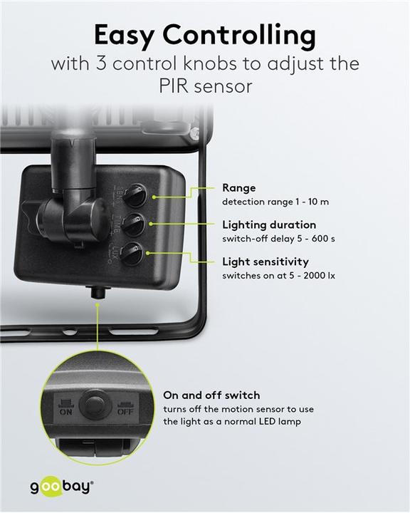 Immagine prodotto Goobay Faretto da esterno (2550 lm)