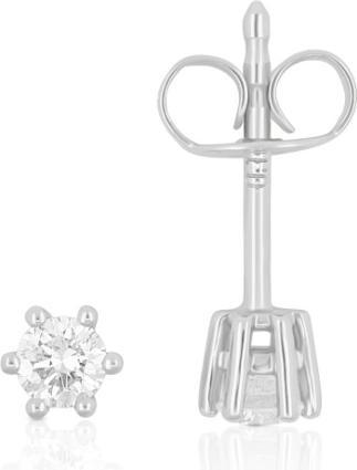 Produktbild Muau Solitaire earrings 6-handle setting white gold 750 diamonds 0.20ct. 5mm (Weissgold 750)