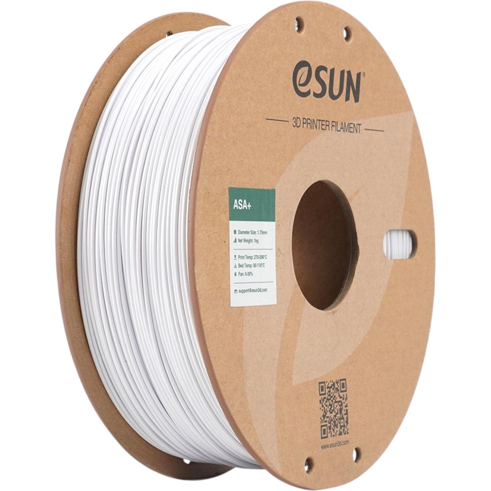 eSUN ASA+ 1,75mm COLD WHITE 1kg (ASA, 1.75 mm, 1000 g, Weiss), 3D Filament, Weiss