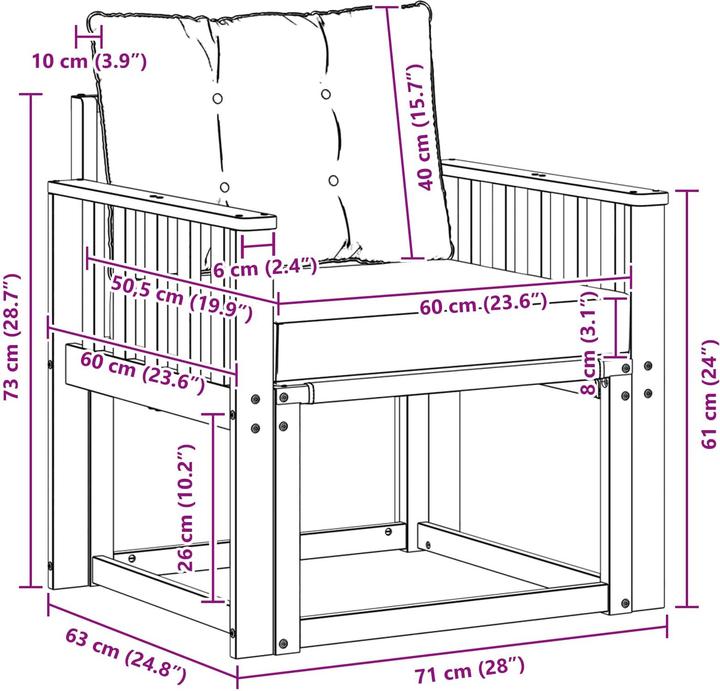 Produktbild vidaXL Outdoor-Sofa