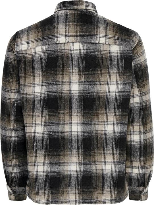 Produktbild Only & Sons Onsbaz Ovr Pkt Brush Check Ls Shirt Blue (M)