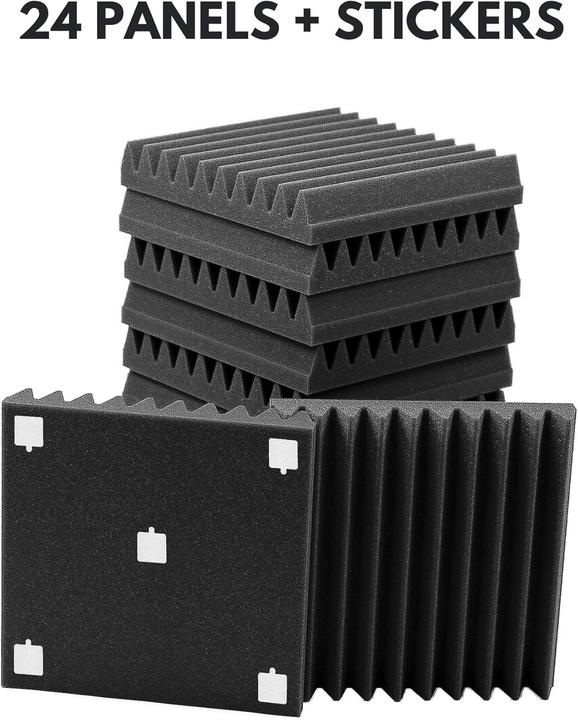 Image du produit Rovson Akustikschaumstoff-Paneele Set (24 Stück, 30x30x5 cm) (24 pcs)