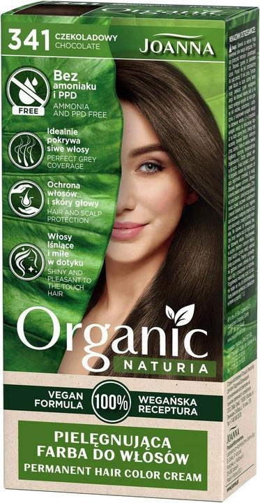 Image du produit Joanna Naturia Organic caring hair color without ammonia and PPD 341 Chocolate (341 Enseignement du chocolat)